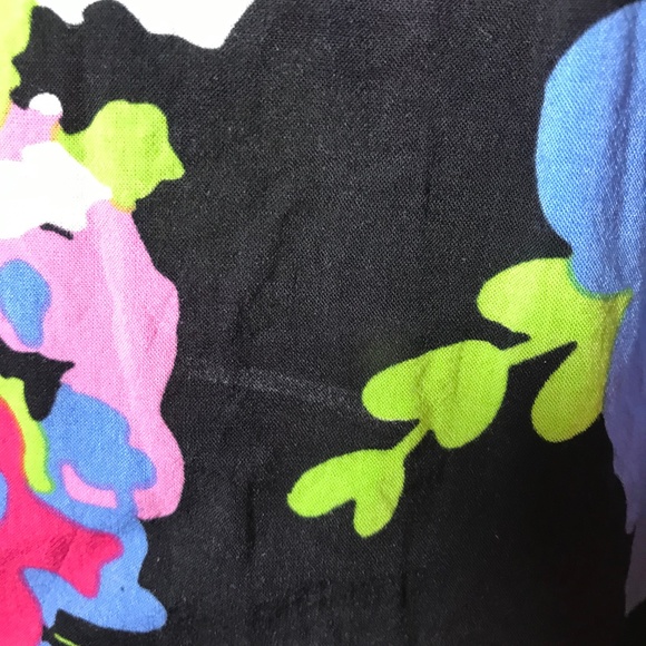 Westbound Black Floral Batwing Blouse Top Large - Picture 7 of 8